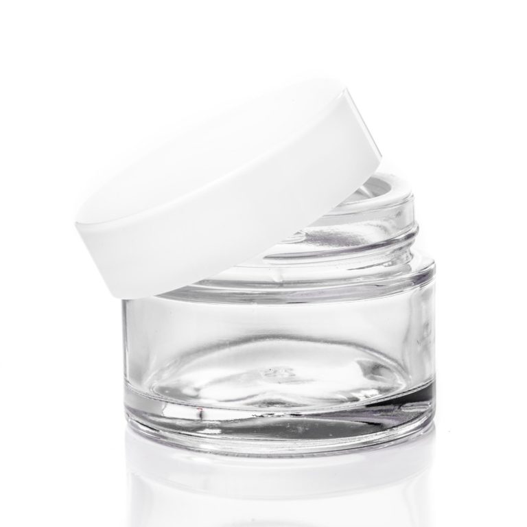 Ml Clear Glass Jar With White Lid Petrapack