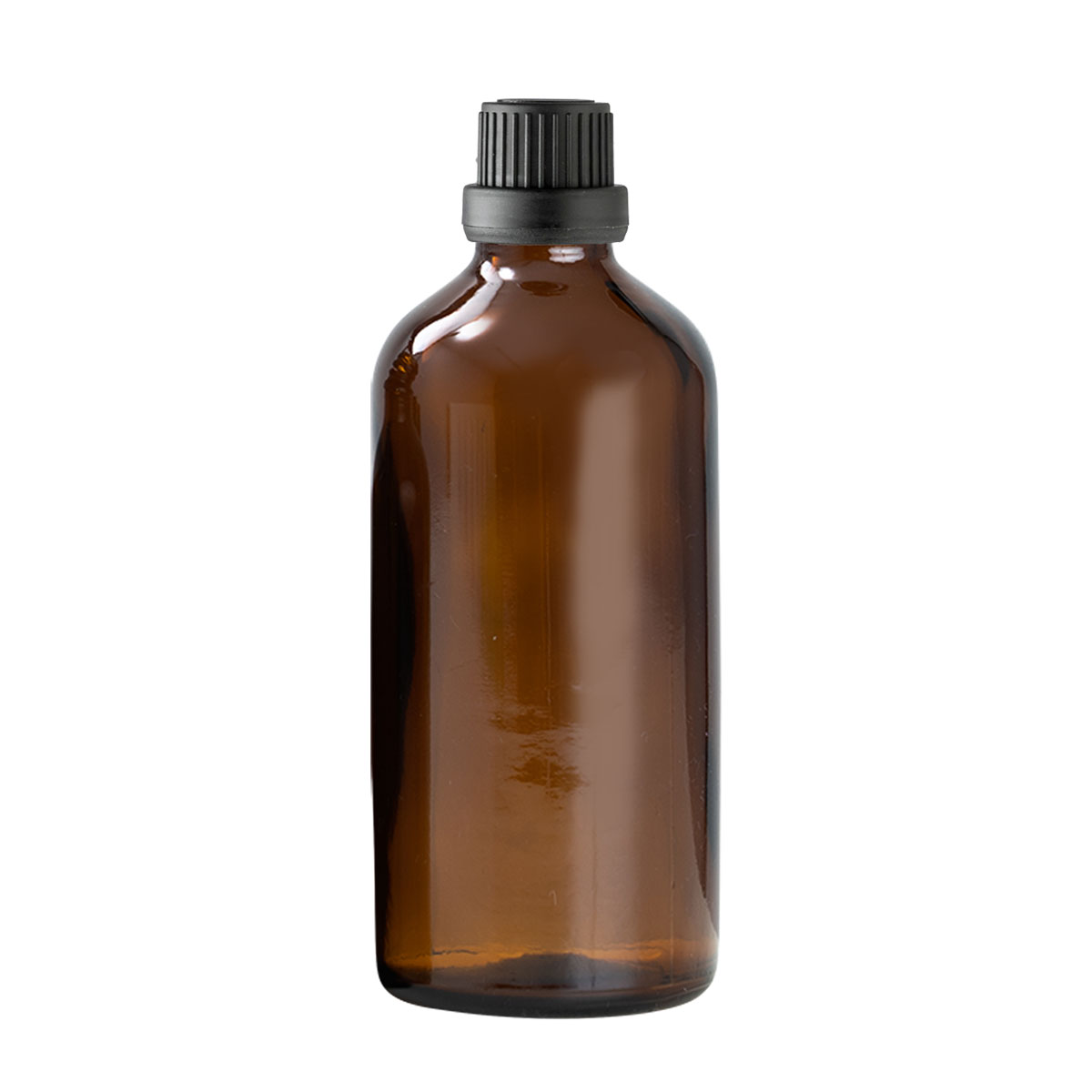 Euro Ml Amber Bottle With Black Tamper Screw Cap Petrapack