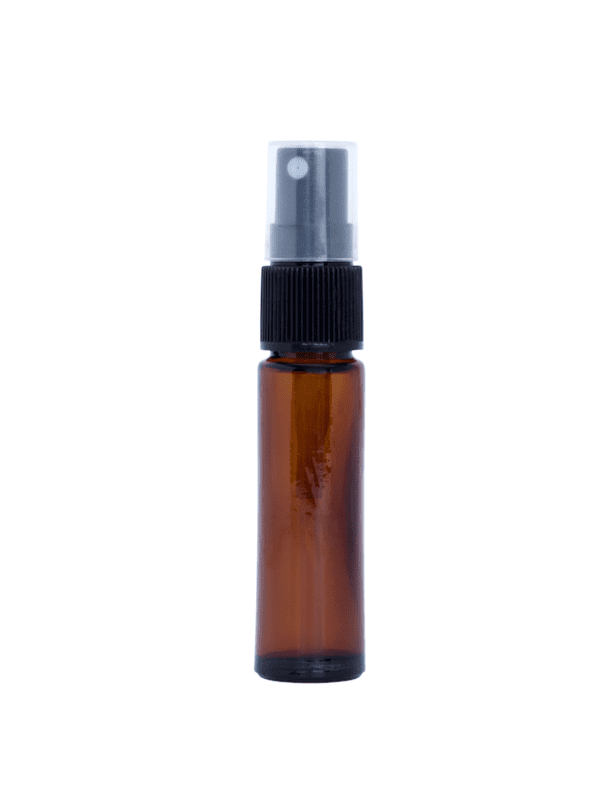 Petra 10ml Amber Glass Bottle with Fine Mist Spray Top