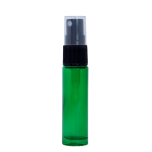 Petra 10ml Green Glass Bottle with Fine Mist Spray Top