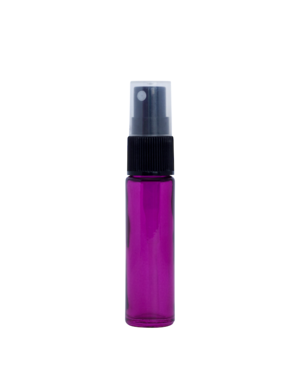 Petra 10ml Pink Glass Bottle with Fine Mist Spray Top