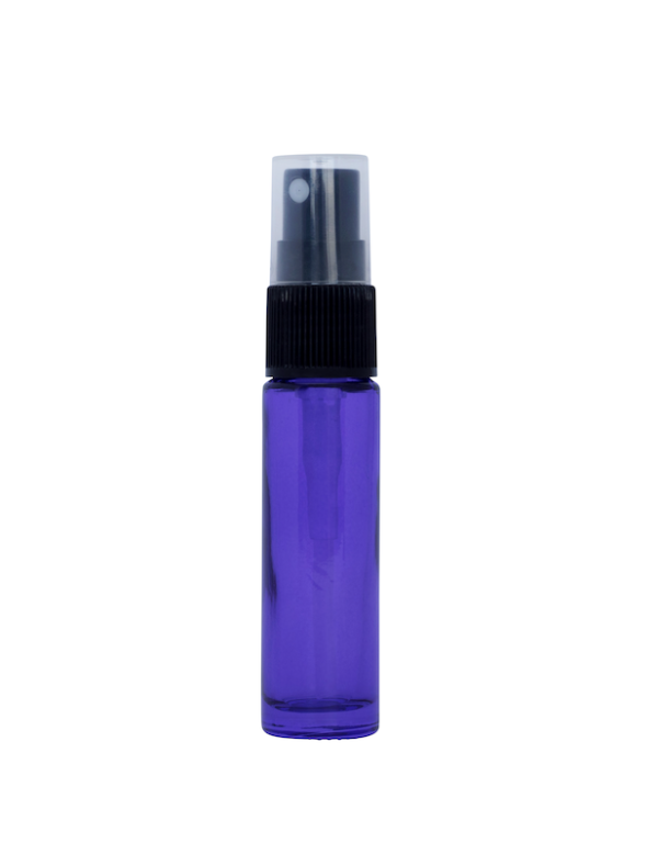 Petra 10ml Purple Glass Bottle with Fine Mist Spray Top