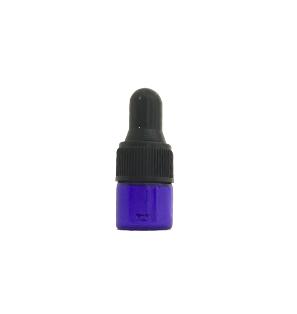 1ml Blue Glass Vial with Glass Dropper