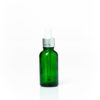Euro 30ml Green Glass with Silver Dropper Cap