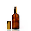 Euro 100ml Amber Glass Bottle with Aluminium Gold Cap Assembly