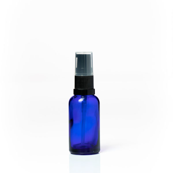 Euro 30ml Blue Glass Bottle with Serum Pump Spray