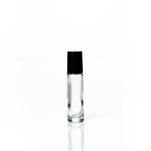 10ml clear glass bottle with Rollerball with black lid 2200 x 2200 | Wholesale Aroma Supplies | NZ