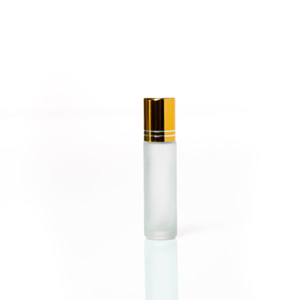 10ml frosted glass bottle with Rollerball Gold lid 2200 x 2200 | Wholesale Aroma Supplies | NZ