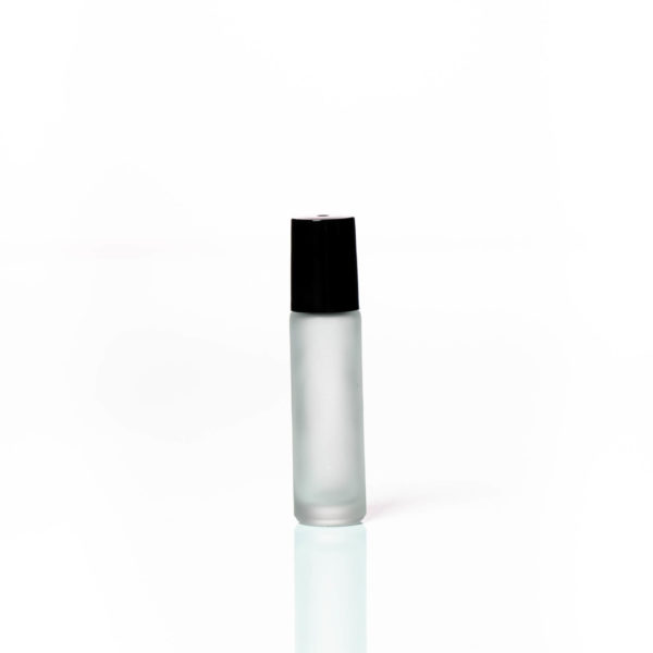 10ml frosted glass bottle with Rollerball with black lid 2200 x 2200 | Wholesale Aroma Supplies | NZ