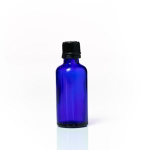 Euro 50ml Blue Bottle with Orifice Reducer and Black Cap