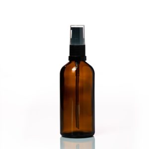 Euro 100ml Amber Bottle with Serum Pump Spray