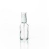 Euro 30ml Clear Glass Bottle with White Fine Mist Spray