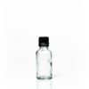 Euro 30ml Clear Bottle with Orifice Reducer and Black Cap