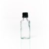 Euro 50ml Clear Bottle with Orifice Reducer and Black Cap