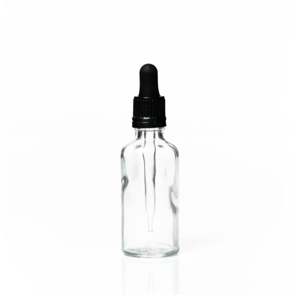 Euro 50ml Clear Bottle with Tampertel Dropper
