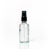 Euro 50ml Clear Bottle with Black Fine Mist Spray Top