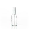 Euro 50ml Clear Bottle with White Fine Mist Spray Top