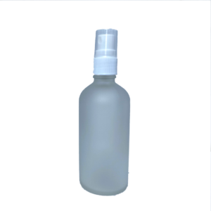 Euro 100ml Frosted Bottle with White Fine Mist Spray Top