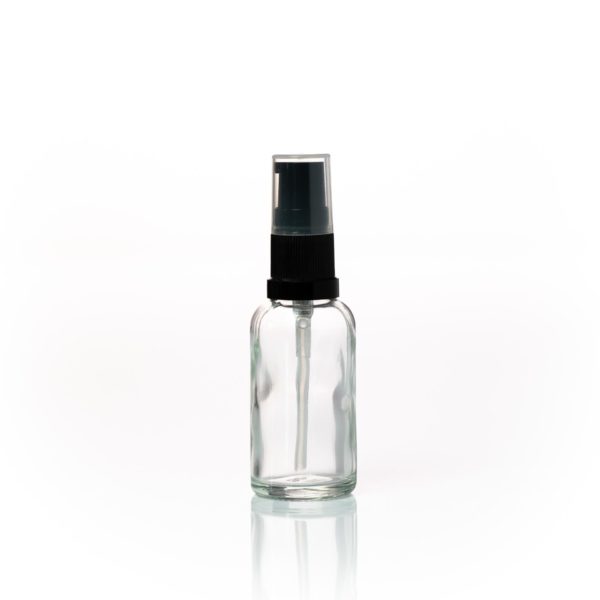 Euro 30ml Clear Glass Bottle with Serum Pump Spray