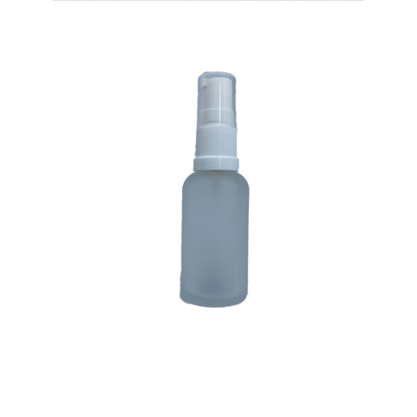 Euro 30ml Frosted Glass Bottle with White Serum Pump Spray