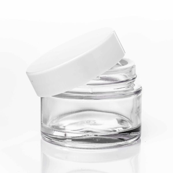 50ml clear glass cosmetic jar with lid