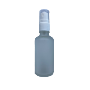 Euro 50ml Frosted Bottle with White Fine Mist Spray Top