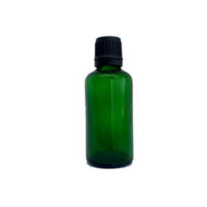 Euro 50ml Green Bottle with Orifice Reducer and Black Cap