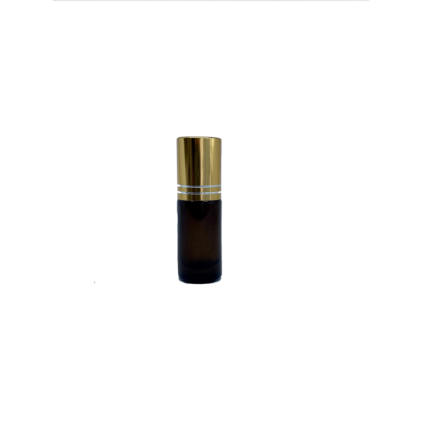 5ml Amber Roller Bottle with Gold Lid