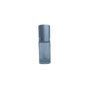 Petra 5ml Clear Glass Bottle with Roller Ball and Silver Cap