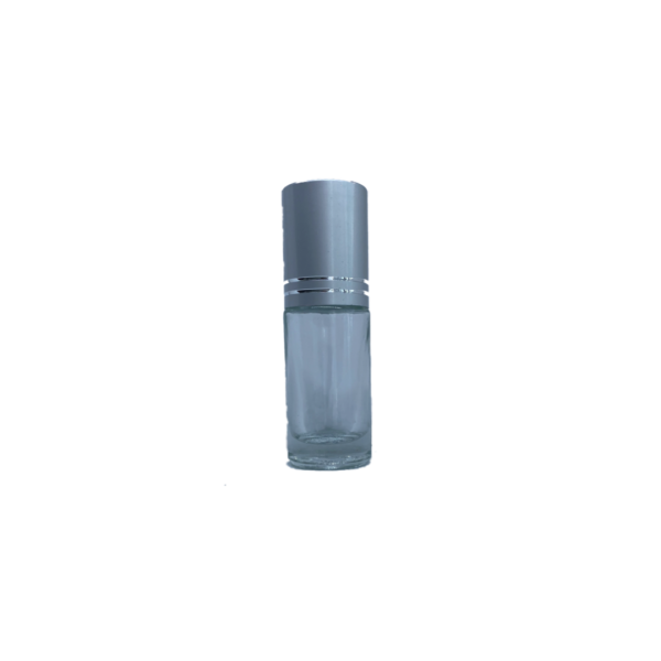 Petra 5ml Clear Glass Bottle with Roller Ball and Silver Cap