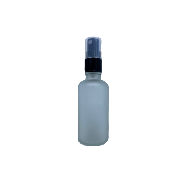 Euro 50ml Frosted Bottle with Black Fine Mist Spray Top