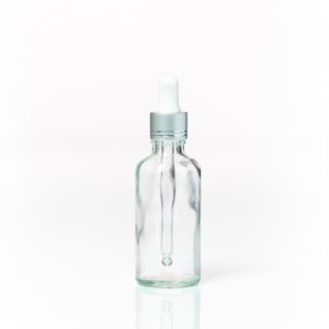 Euro 50ml Clear Bottle with Silver Dropper