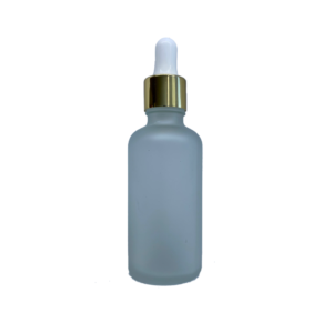 Euro 50ml Frosted Bottle with Gold Dropper