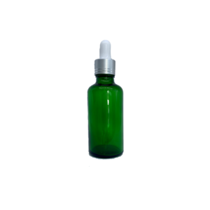 Euro 50ml Green Bottle with Silver Dropper