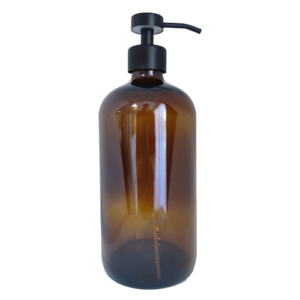 1 Litre (1000ml) Amber Glass Bottle with Foaming Pump Top