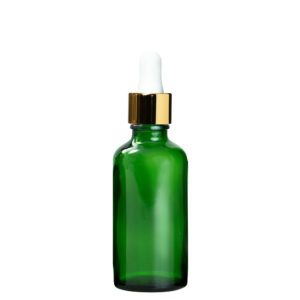 Euro 50ml Green bottle with Gold Dropper