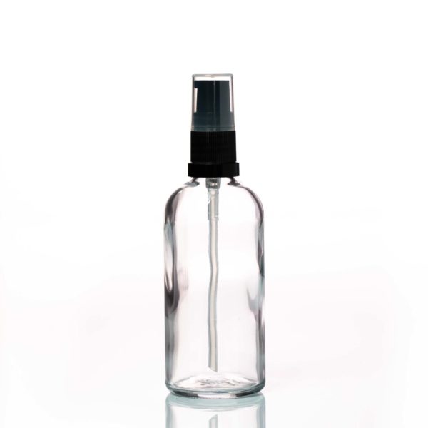 Euro 100ml Clear Bottle with Serum Pump Spray