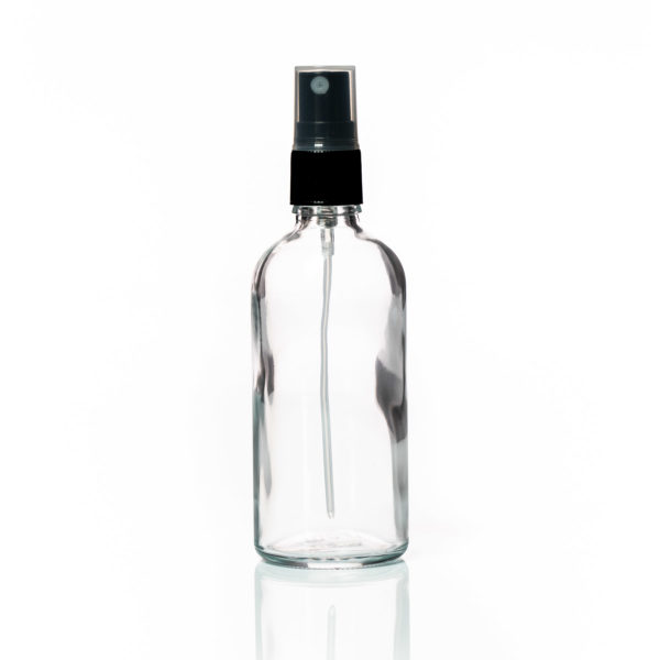 Euro 100ml Clear Bottle with Fine Mist Spray Top