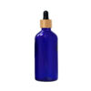 Euro 100ml Blue Bottle with Bamboo Dropper/Black Rubber