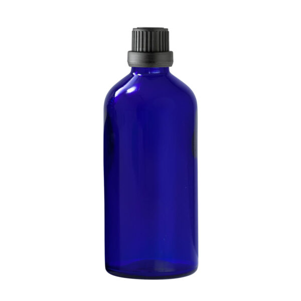 Euro 100ml Blue Bottle with Black Tamper Screw Cap