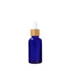 Euro 30ml Blue Glass Bottle with Bamboo Dropper/White Rubber