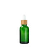 Euro 30ml Green Glass Bottle with Bamboo Dropper/White Rubber