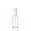 Euro 50ml Clear Bottle with White Serum Pump Spray