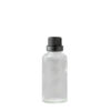 Euro 50ml Clear Glass Bottle with Black Tamper Screw Cap