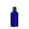 Euro 50ml Blue Glass Bottle with Black Tamper Screw Cap