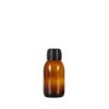 Syrup 100ml Amber Glass Bottle with Black Tamper Cap