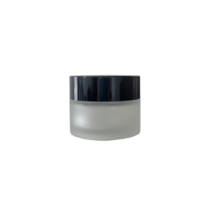 15ml frosted jar with black lid