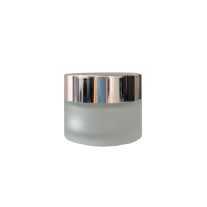 15ml Frosted glass jar with rose gold lid