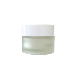 15ml frosted jar with white lid