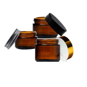 Amber glass jars